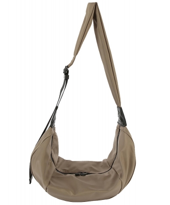 Slouchy Nylon Shoulder Bag Hobo LHU478 GRAY